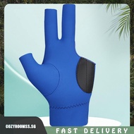 [cozyroomss.sg] 3 Fingers Pool Gloves Non-Slip Billiards Match Gloves Left/Right Hand Pool Cue Glove