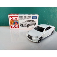 Tomica No. 100 Lexus is 350 F Sport white Diecast car Original
