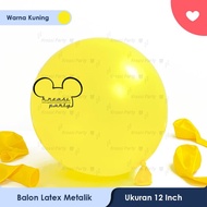 ECER Balon Metalik Kuning / Balon Latex / Balon Metalik / Balon Latex Metalik