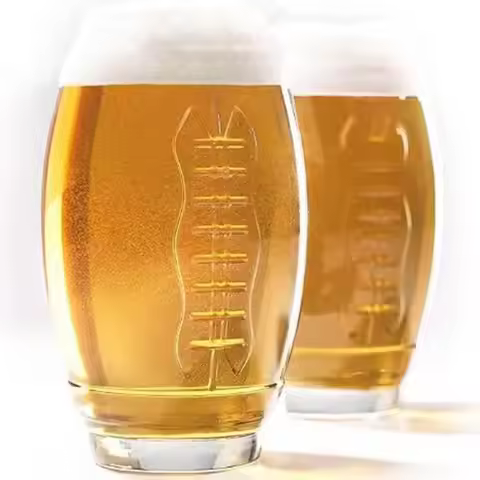 Creative Clear Glass Cup 3D Rugby/Golf Ball Shape Small Capacity Beer Shot Glasses Heat-resistant Th