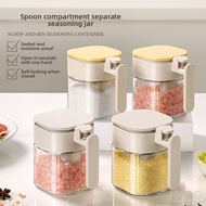 5 Pcs Spice Jar Set with Spoon Lid - Airtight Food Storage Container, Modular Kitchen Organizer for 