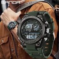 SANDA Top Brand Men's Watch 5ATM Waterproof Sports Military Watch Quartz Men's Watch Clock 6024