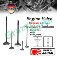 (4pc) Münster Engine Valve Exhaust (36.0mm) / Intake (42.0mm) for Hyundai H100 Inokom Lorimas AU26 2.5 4D56 D4BA D4BB
