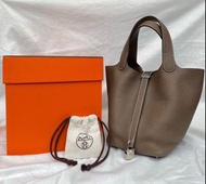 Hermes Picotin 18 大象灰銀扣