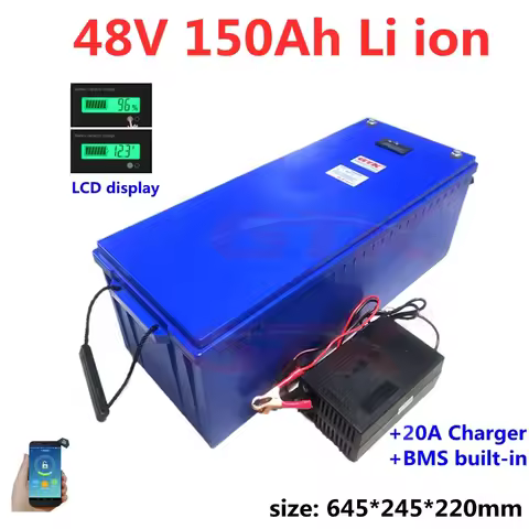 48v 150AH li-ion Lithium battery 48v 150Ah Replace power for 5kwh 7kwh Golf cart backup RV EV invert