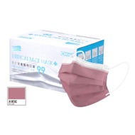 佑合兒童醫療口罩(經典白邊)太妃紅50入