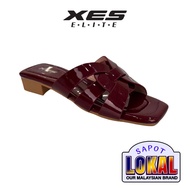 XES Elite ELC3328-E2 Ladies Tribute flat slide sandal ( Beige / Black / Maroon )