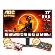 AOC 27" 4K UHD Fast IPS 160Hz Mini-LED 576 分區電競顯示器 U27G3XM