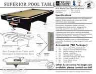 Promo Murrey Superior STD 9 ft Pool Table - Meja Billiard Biliar 9