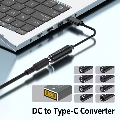 DC to Type C PD 65W Power Adapter Converter 5.5X2.5 7.4X5.0 4.5X3.0mm for Xiaomi/Samsung/Lenovo Lapt