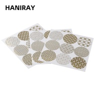 HANIRAY 108 Circle Stickers, 9 Patterns Self-Adhesive Envelopes, Party 12 Sheets Gold Sticker Gift B