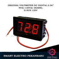 MERAH ORIGINAL DC VOLTMETER 2 cables 9Vdc-120Vdc 0.56 INCH 2wire Red Volt meter 12V-120V 0.56" LED F