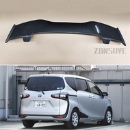 Use For Toyota Sienta 2015 Spoiler ABS Plastic Carbon Fiber Look Hatchback Roof Rear Wing Body Kit A