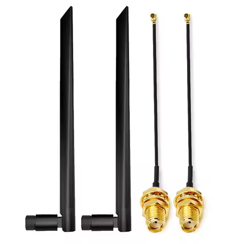 2pcs 433Mhz Antenna SMA Male Connector + 15cm I-P-E-X1 Cable Compatible with Meshtastic. LoRa, Heliu