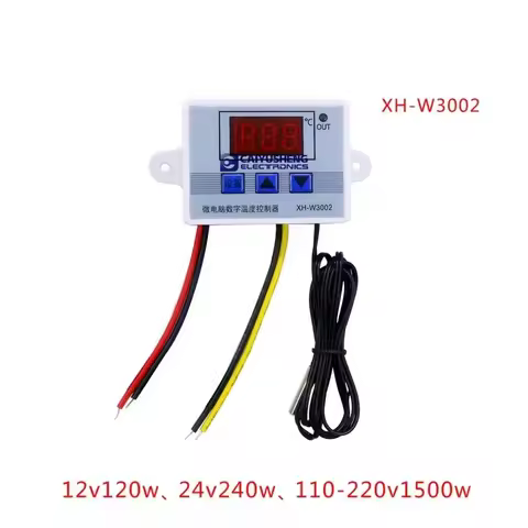 Stock W3002 220V /12V Digital LED Temperature Controller Thermostat XH-W3002