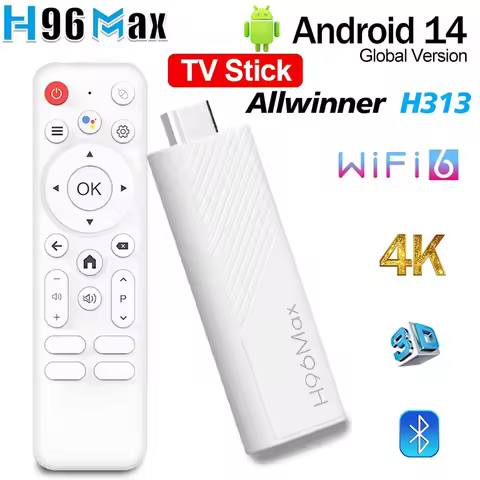 NEW H96 MAX H313 TV Stick Android 14 Allwinner H313 Smart TV Box Google Voice Assistant 2GB 8GB 16GB