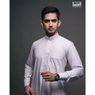 Alrawda By Alharamain Jubah Men's Slimfit Premium Series Gamis/ (1084) Off-White