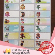 Paw Patrol Sticker Name / Book Sticker / Cartoon Sticker / Waterproof Sticker / Sticker Nama