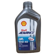 (100% ORIGINAL) Shell Advance 4T Ultra 10W40 Fully Synthetic Motor Oil (1L) Motorcycle Motorbike Engine oil