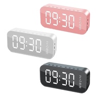 WHOLESALE | Bluetooth Speaker Mirror Alarm Clock Speaker Wireless Bass Speaker LED FM Radio AUX TF U