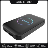 มีสายไปยัง Wireless CarPlay & Android Auto AI Box Plug & Play 2.4G+5G WiFi สำหรับ OEM Wired CarPlay 