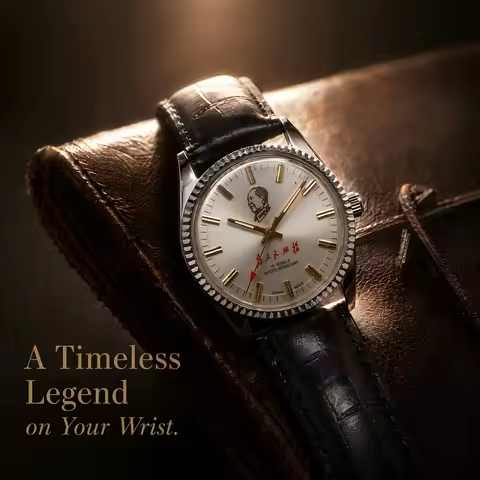 Shanghai Men's Mechanical Watch 19 Jewels Shock Resistant Manual Winding Leather Strap Retro Busines