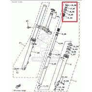 PENUTUP FORK + O RING + C CLIP + GETAH PENUTUP TZR125 2RH 2RM 2TU 3PA 3TY