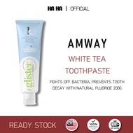 Amway Glister White Tea Toothpaste 200g Anti-Cavity Whitening Plaque Removal Natural Fluoride Oral C