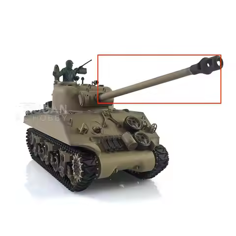 HENG LONG Parts 1/16 6.0 7.0 USA M4A3 Sherman RC Tank 3898 Model Metal Barrel Part Long Barrel Touca