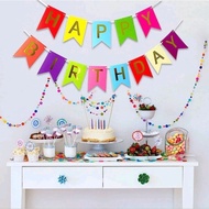 Happy Birthday Banner Pentagonal Birthday Banner Plain Birthday Banner