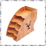 (SDRB) 1 Piece Wooden Invoice Bill Storage Rack Desktop Paper Organizer File Holder Document Letter