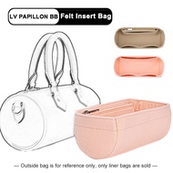 Felt Insert Bag Fits PAPILLON BB Drum bag Organizer Purse Insert Bag in Bag Makeup Diaper Handbag