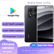 MIUI Xiaomi Redmi Note 14 Pro Phone Brand New Gaming Study Snapdragon 7s Gen 3 HyperOS