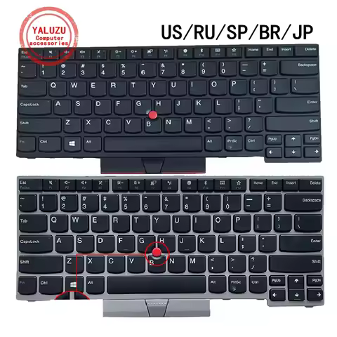 US/RU/SP/BR/JP Laptop Keyboard For Lenovo E480 E485 E490 E490S E495 L380 L390 L480 L490 R480 R490 T4