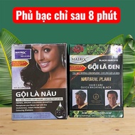 hộp 10 gói gội phủ bạc matrix thảo dược phủ bạc tóc sau 8 phút