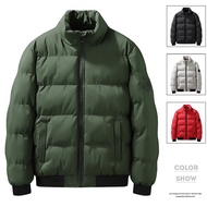 Casual Down Jacket Men's Down Jacket Thickened Youth Warm Sports Cotton Jacket Men's Stand-Up Collar Jacket