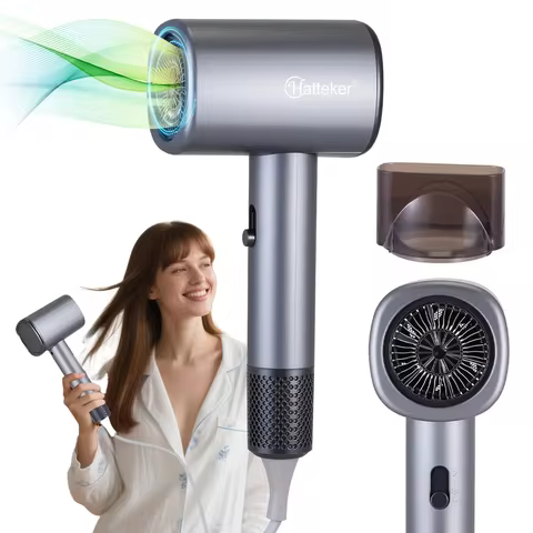 Negative Ion Hair Dryer T Shape Mini Powerful 3 Modes Dormitory Hotel Hair Styling Tool Compact Home