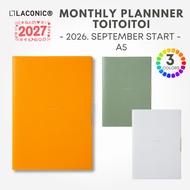 Laconic 2027 A5 Monthly Planner ToiToiToi, 2026 September start, Journal Stationery from Japan