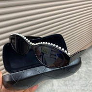 G1B5 CH Cat Eye Retro Pearl Sunglasses Oval Small Frame Sunglasses Glasses ins Red Book Recommended 