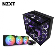 【歡慶巴哈】NZXT 恩傑 H9 Elite (Duo海灣扇) 黑 全透側電腦機殼+NZXT 恩傑 Kraken Elite 360 RGB 黑