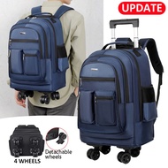 Rolling Backpack Waterproof With Wheels Large Capacity Travel Backpack Laptop Bag Trolley Backpack-