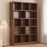 Bookcase Shelf Household Cabinet Bookshelf Back Wall Lattice Cabinet Living Room Floor Locker Solid 