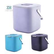 Plastic Kitchen Food Waste Trash Can Compost with Drainer Rubbish Container Organizer Accessories To