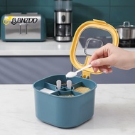 [BBNZDD] Outdoor Camping 4 in 1 Seasoning Jar With 4 Spoons Convenient for Travel Multipurpose Spice