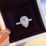 PT950 Platinum 1.5ct moissanite Water Drop Diamond ring moissanite ring Special-Shaped Diamond ring 