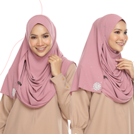 Tudung Sarung Dua Muka AISHA / Instant Shawl 2 Loop Murah Bermanik (Tudung Hijab Double Loop) LyLura