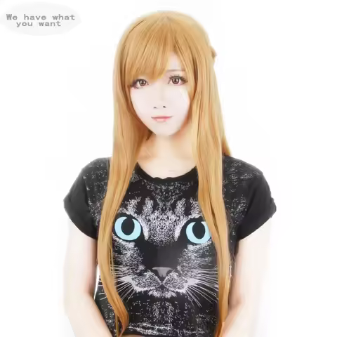 Sword Art Online Yuuki Asuna Cosplay wig Yuki Asuna Role Play braid styled Hair +Wig Cap