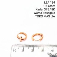 Anting Jepit EMAS Asli Kadar 300 / 6K - 375 / 8K (TOKO MAS LIA GOLD BEKASI)
