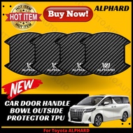 MTTO Toyota Alphard Exterior Car Door Handle Bowl Outside Protector TPU Carbon Fiber Accessories