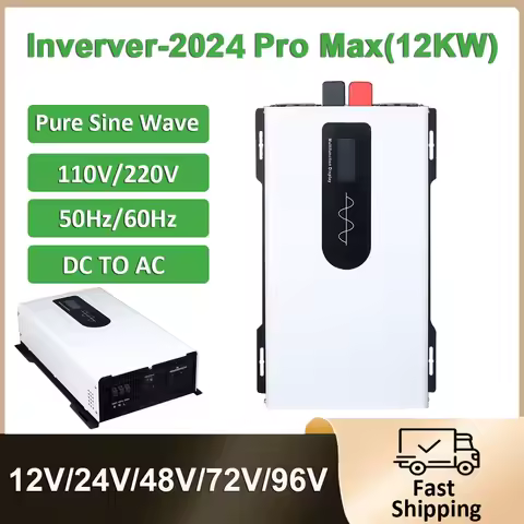 Pure Sine Wave Inverter 24v 220v 12000W 10000W High Power 24V 48V 60V 72V 96V To 110v Converter Sola